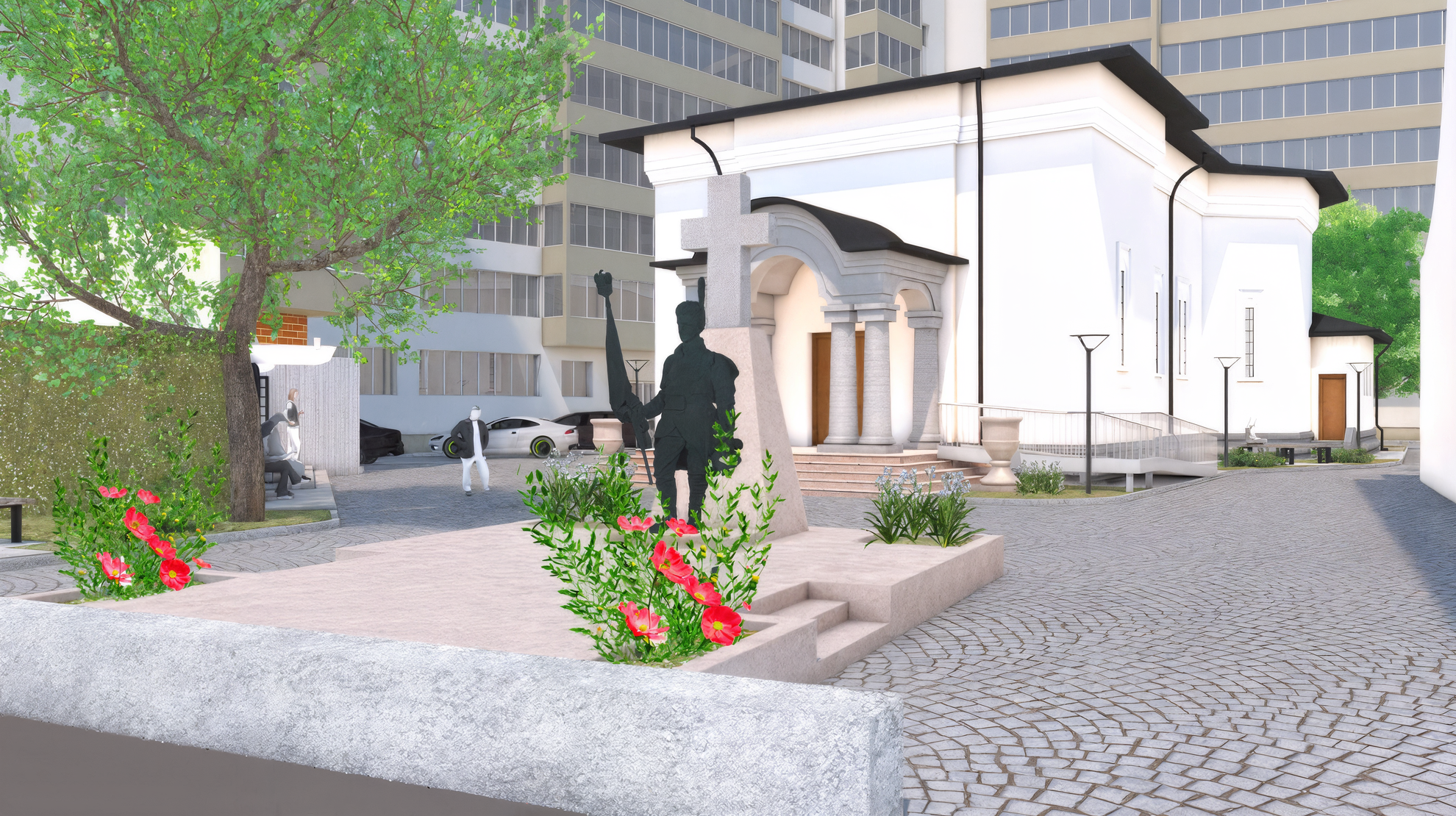 Amenajare curte spațiu monahal